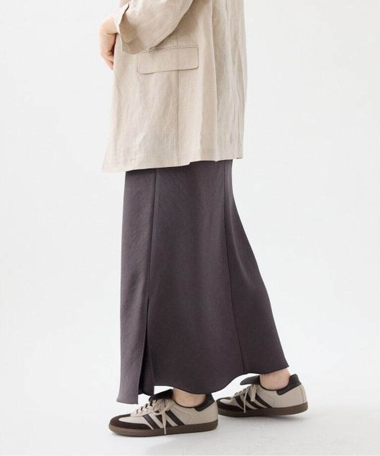 IENA「《WEB・一部店舗限定 追加12》ダブルサテンスカート」|スカート|