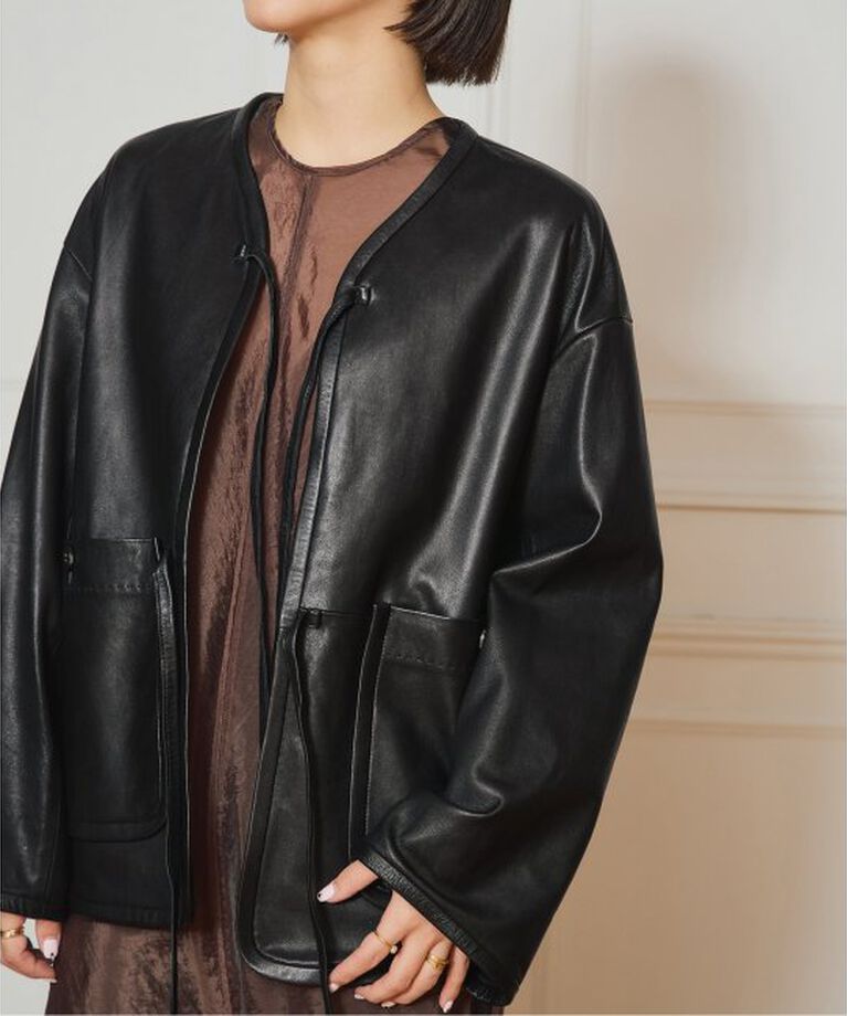 IENA LA BOUCLE「IENA LA BOUCLE レザーストリングブルゾン」|その他|