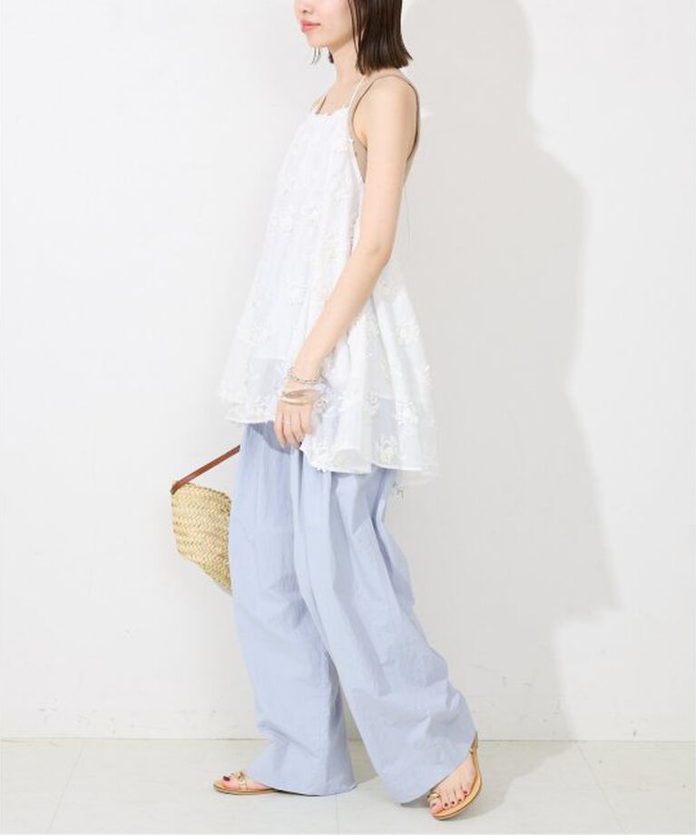 SLOBE IENA「《予約》撥水タフタタックギャザーイージーパンツ」|その他|