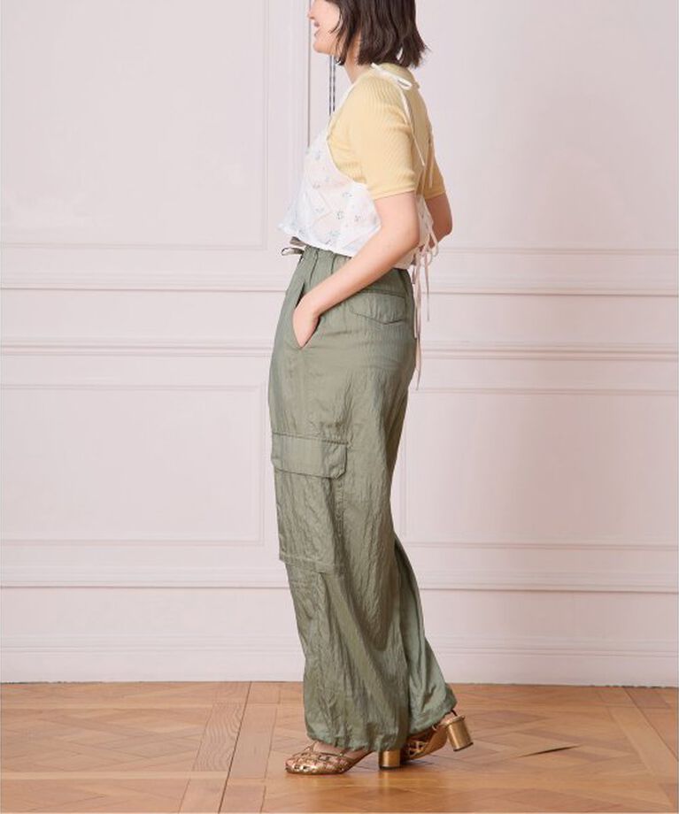 IENA LA BOUCLE「IENA LA BOUCLE ナイロンシルクライトタフタカーゴパンツ」|カーゴ|