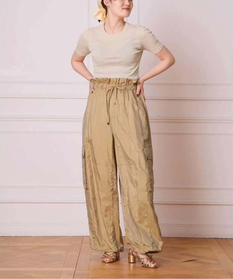 IENA LA BOUCLE「IENA LA BOUCLE ナイロンシルクライトタフタカーゴパンツ」|カーゴ|