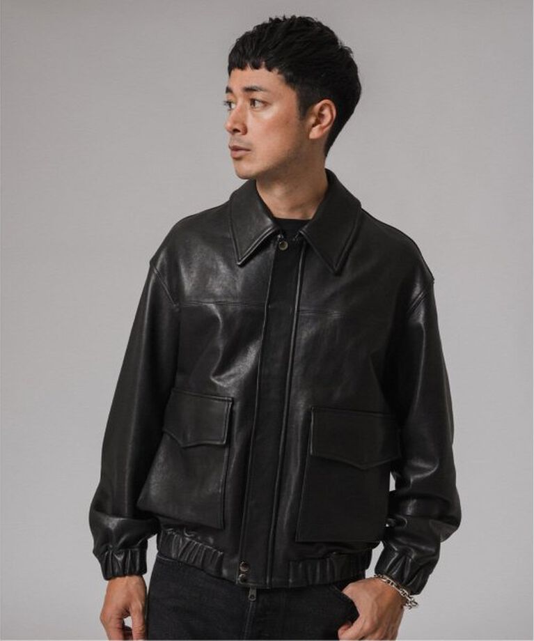 EDIFICE「《再入荷》A2 レザーショートブルゾン」|ライダースジャケット|