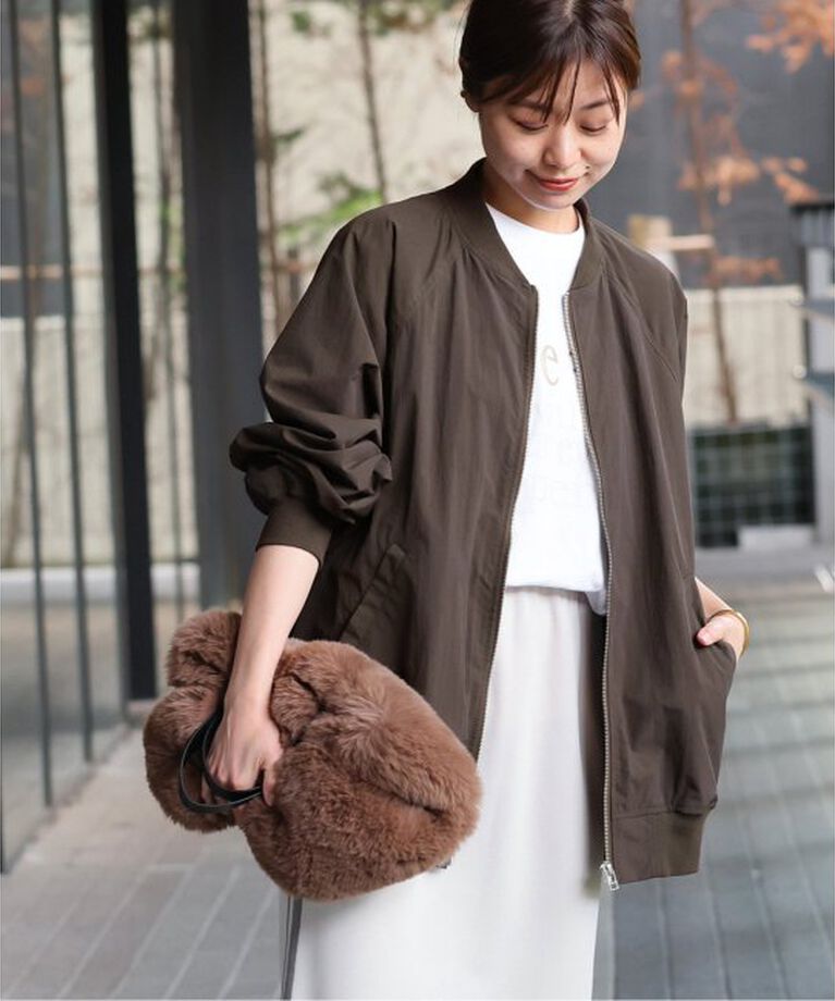 JOURNAL STANDARD relume「《追加》ウォッシャブルナイロンタッサーMA-1」|ブルゾン・スタジャン|ブラウン