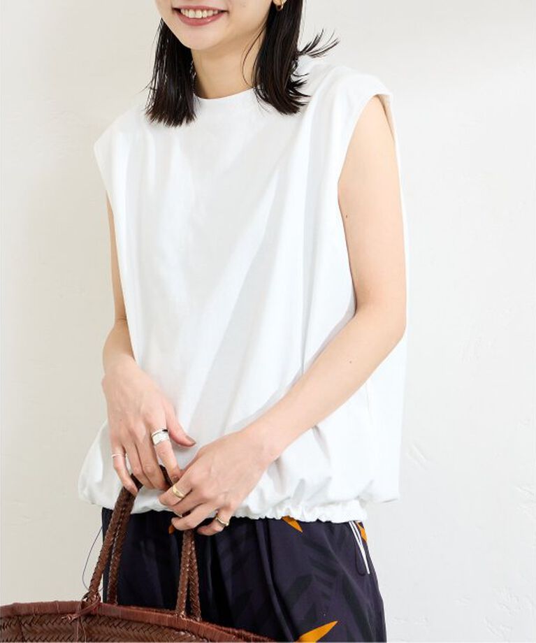 JOURNAL STANDARD「シャーリングノースリーブＴシャツ」|Tシャツ・カットソー|