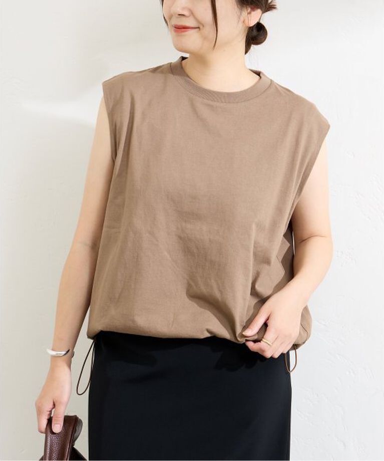JOURNAL STANDARD「シャーリングノースリーブＴシャツ」|Tシャツ・カットソー|