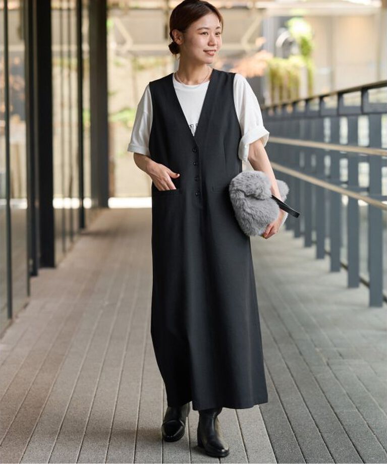 JOURNAL STANDARD relume「《2サイズ展開》ウォッシャブルストレッチジャンパースカート」|ワンピース|