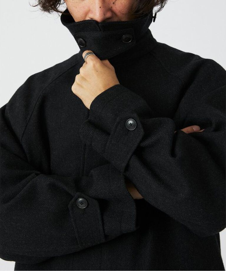 JOURNAL STANDARD relume「HIGH LAND WOOL オーバーサイズバルマカーンコート」|ステンカラーコート|グレー