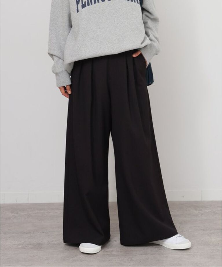 JOURNAL STANDARD relume「《追加4》ウォッシャブルサージストレッチタックワイドパンツ」|スラックス|