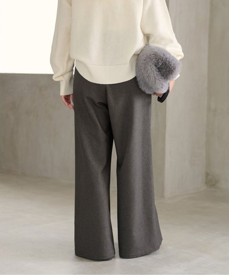 JOURNAL STANDARD relume「《追加4》ウォッシャブルサージストレッチタックワイドパンツ」|スラックス|