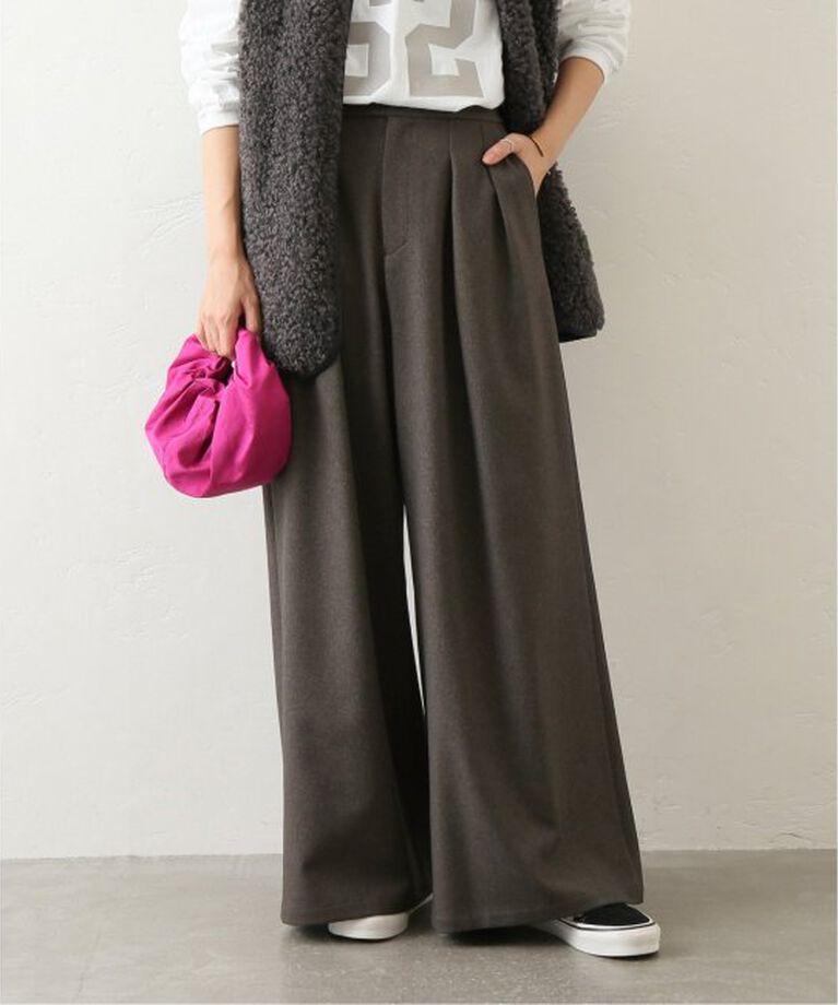 JOURNAL STANDARD relume「《追加4》ウォッシャブルサージストレッチタックワイドパンツ」|スラックス|