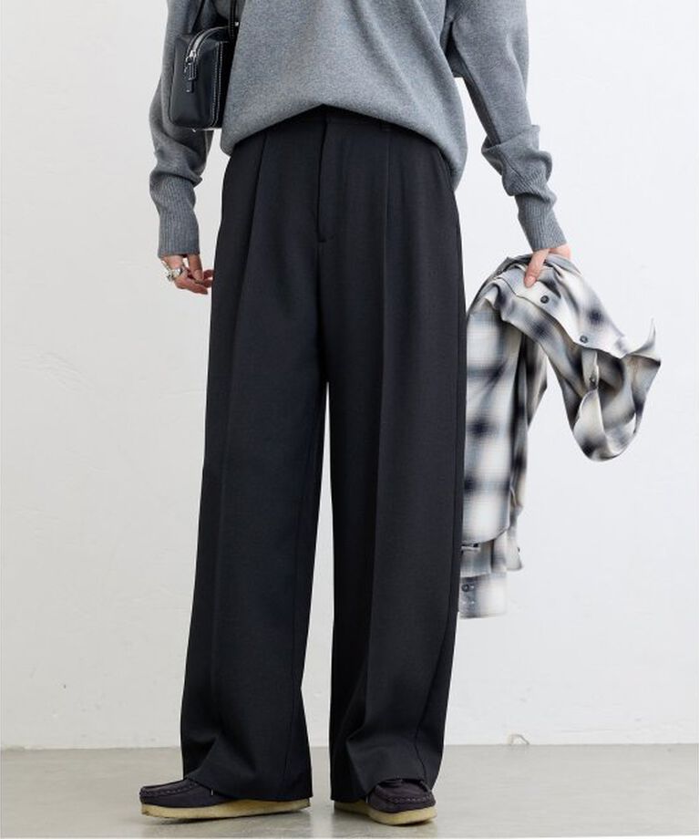 JOURNAL STANDARD「《追加3》ウールライクストレッチスラックス」|スラックス|ブラック