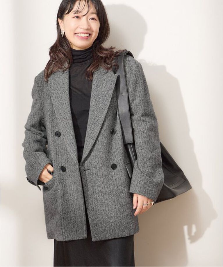 journal standard L'essage「チェックヘリンボーンブレザー」|テーラードジャケット|