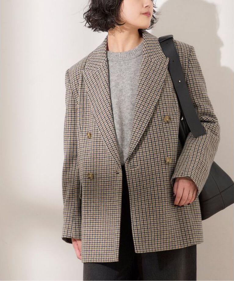 journal standard L'essage「チェックヘリンボーンブレザー」|テーラードジャケット|