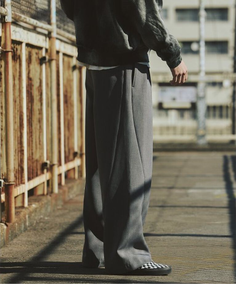 JOURNAL STANDARD「ベルテッド ワイドスラックスパンツ」|スラックス|グレーA