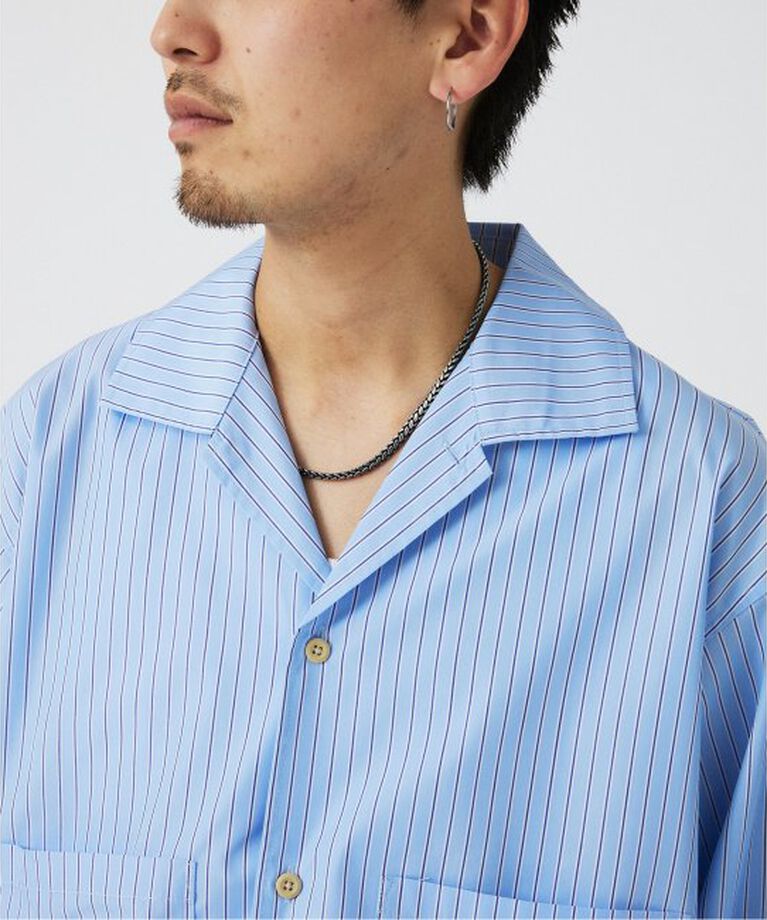 JOURNAL STANDARD relume「”UNIFORM” ユーティリティー オープンカラーシャツ」|シャツ・ブラウス|ブルー A