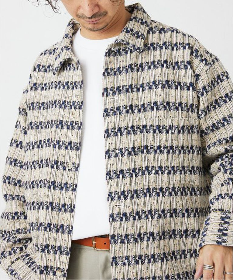 JOURNAL STANDARD relume「ファンシーツイード CPOシャツジャケット」|シャツ・ブラウス|ホワイト B