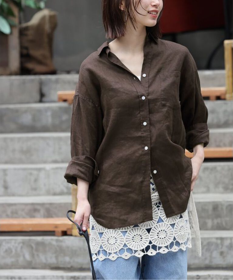 JOURNAL STANDARD relume「手洗い可 / No.66フレンチリネンビッグスキッパー」|シャツ・ブラウス|