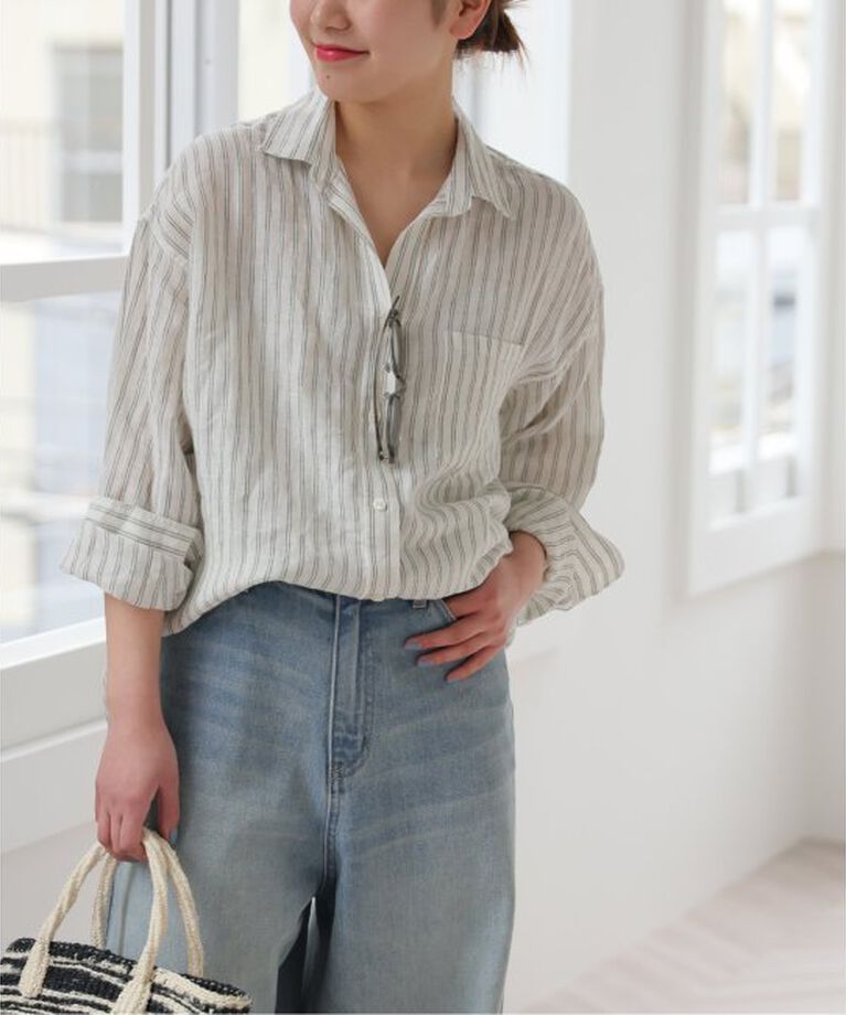 JOURNAL STANDARD relume「手洗い可 / No.66フレンチリネンビッグスキッパー」|シャツ・ブラウス|
