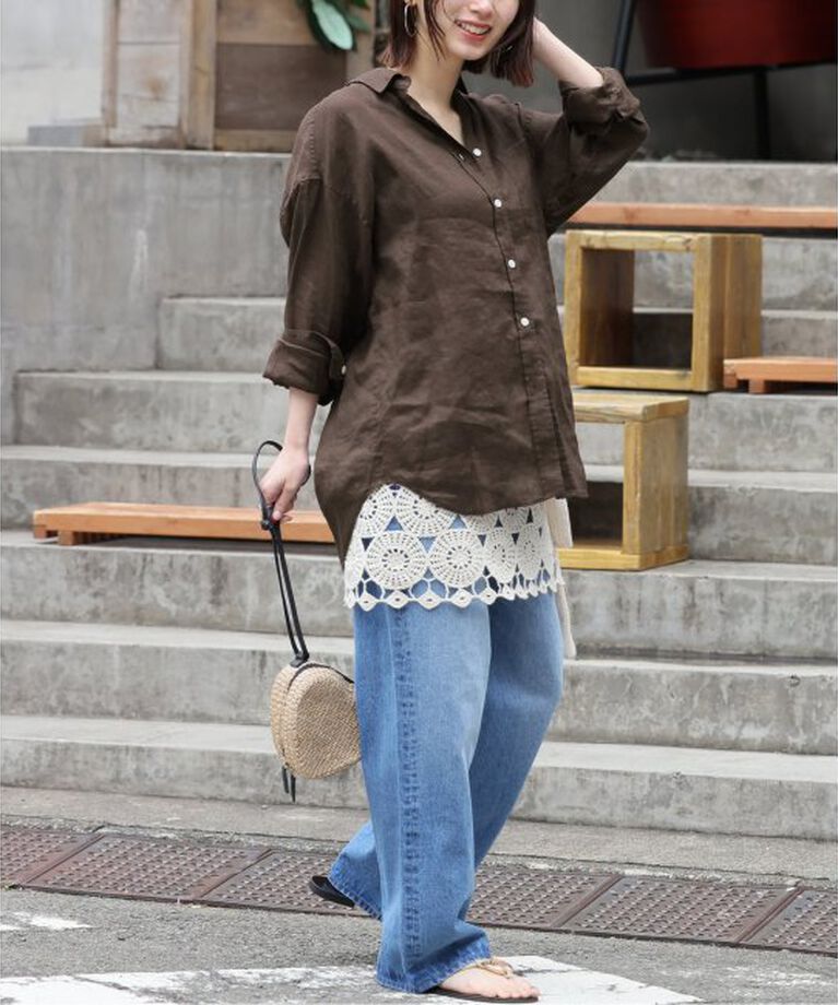 JOURNAL STANDARD relume「手洗い可 / No.66フレンチリネンビッグスキッパー」|シャツ・ブラウス|