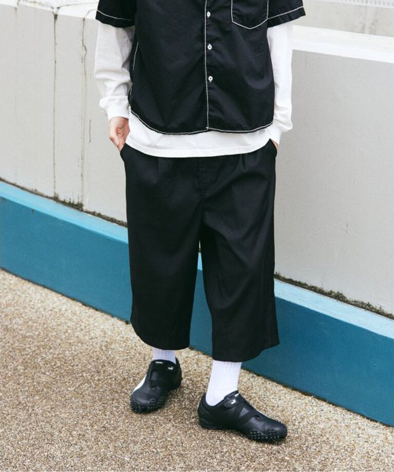 JOURNAL STANDARD「TR モダン スリー クォーター パンツ」|スラックス|ブラック
