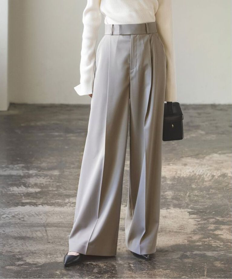 NOBLE「《追加》エステルツイルストレッチスラックスパンツ2」|スラックス|