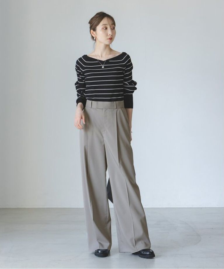 NOBLE「《追加》エステルツイルストレッチスラックスパンツ」|スラックス|