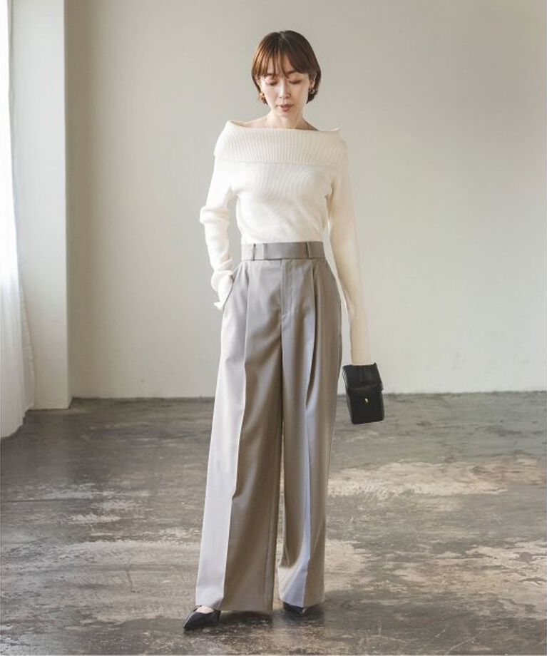 NOBLE「《追加》エステルツイルストレッチスラックスパンツ」|スラックス|