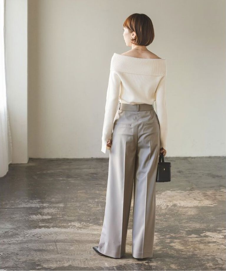 NOBLE「《追加》エステルツイルストレッチスラックスパンツ」|スラックス|
