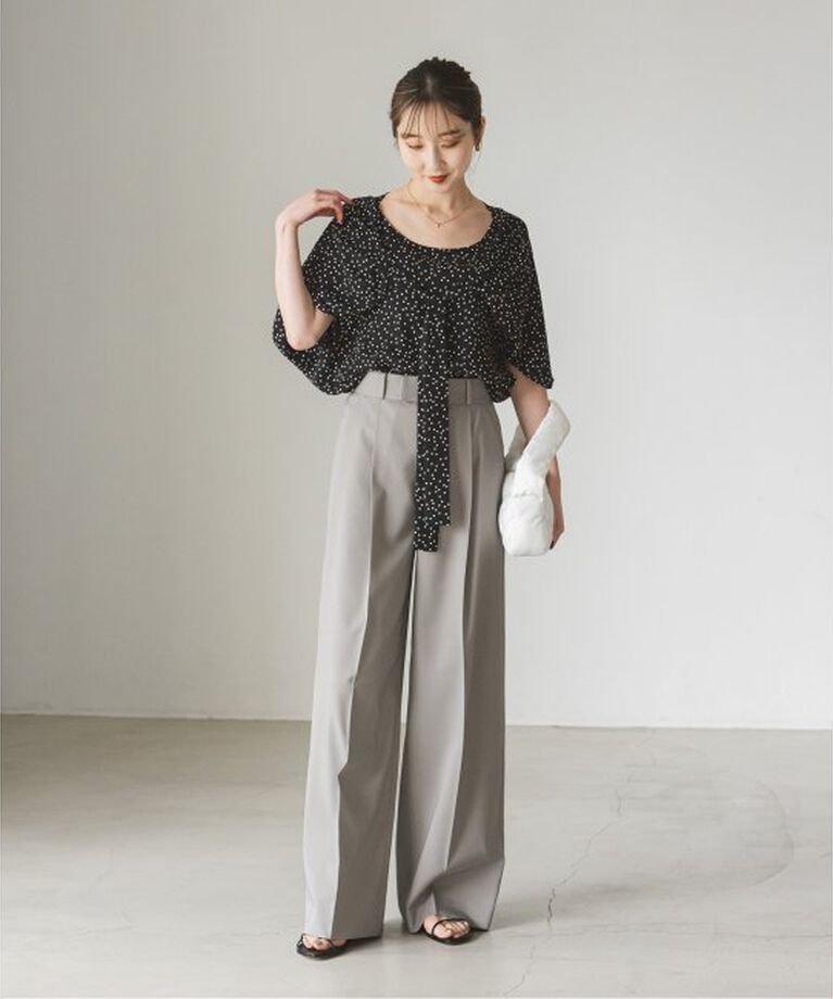 NOBLE「《追加》エステルツイルストレッチスラックスパンツ」|スラックス|