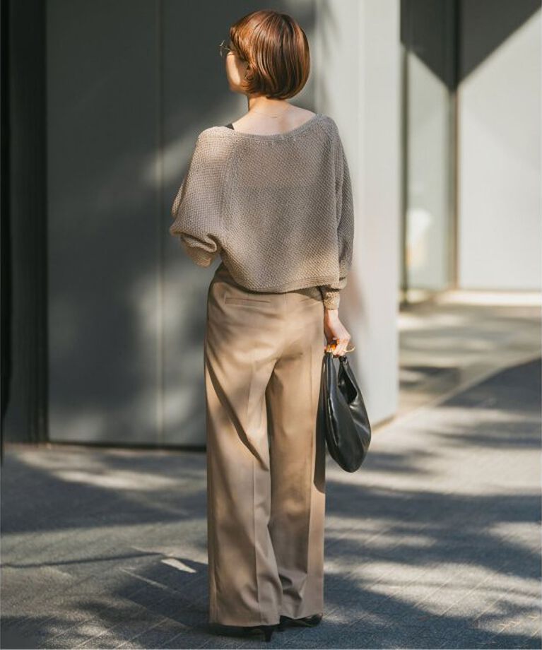NOBLE「《追加》エステルツイルストレッチスラックスパンツ」|スラックス|