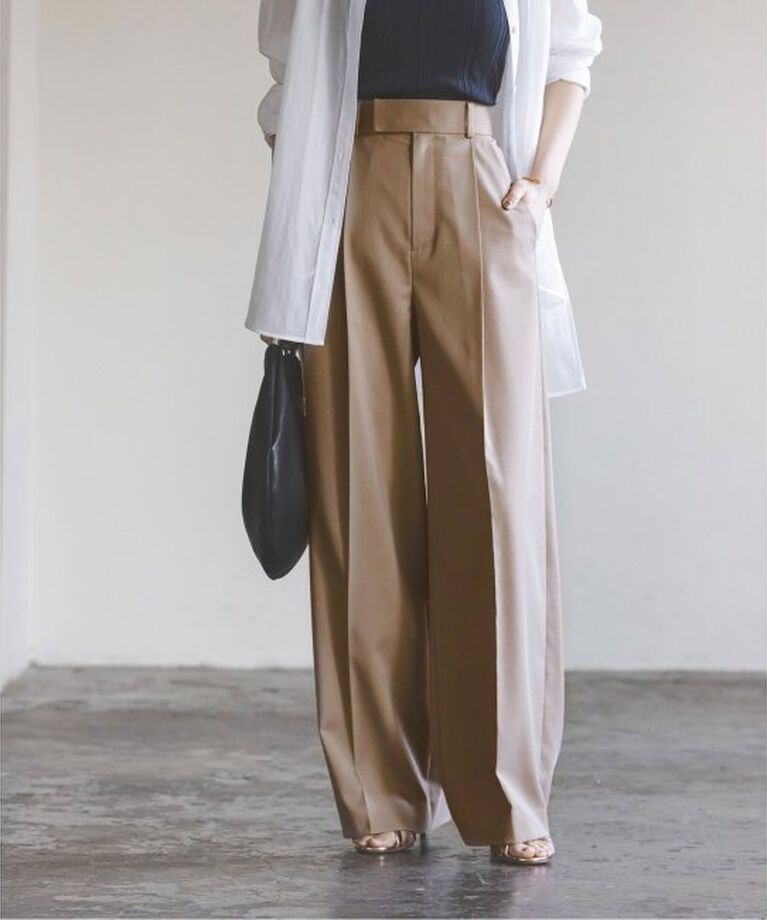 NOBLE「《追加》エステルツイルストレッチスラックスパンツ」|スラックス|