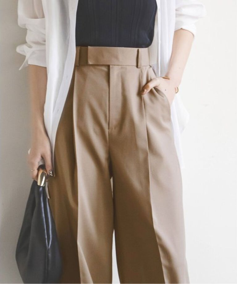 NOBLE「《追加》エステルツイルストレッチスラックスパンツ」|スラックス|