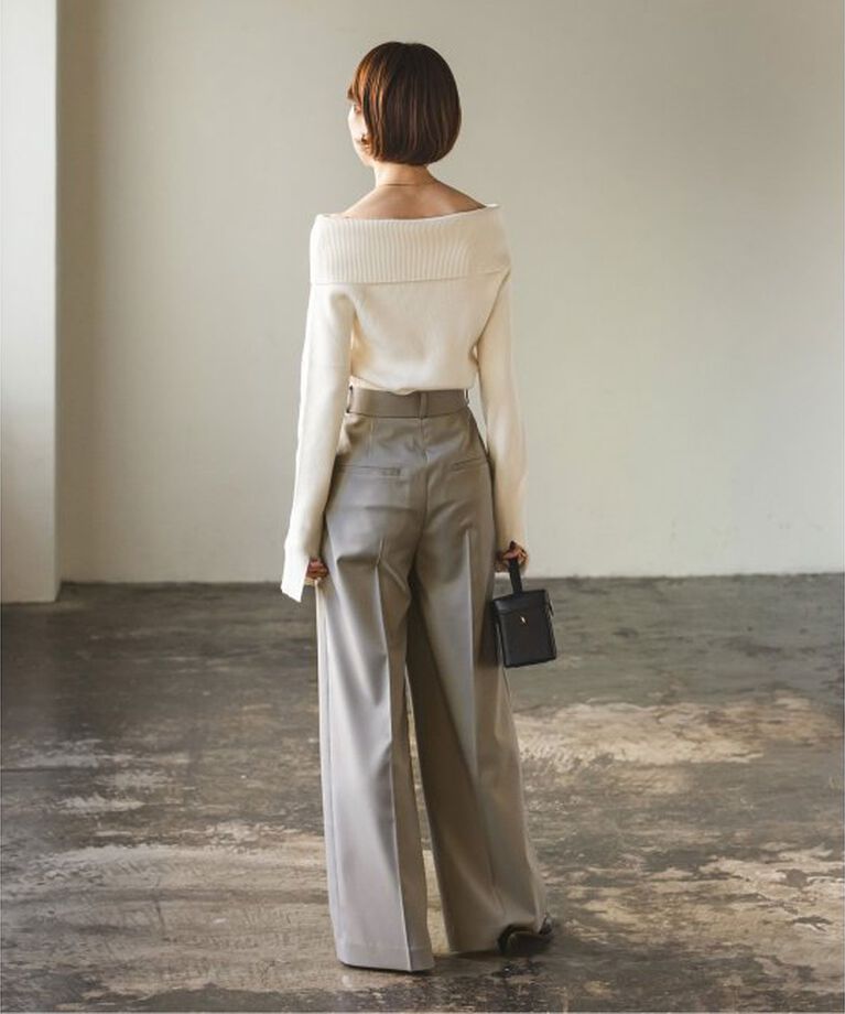 NOBLE「《追加》エステルツイルストレッチスラックスパンツ」|スラックス|