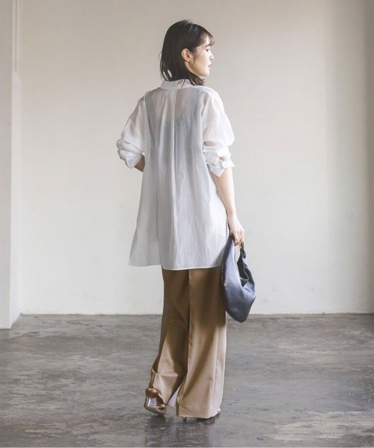 NOBLE「《追加》エステルツイルストレッチスラックスパンツ」|スラックス|