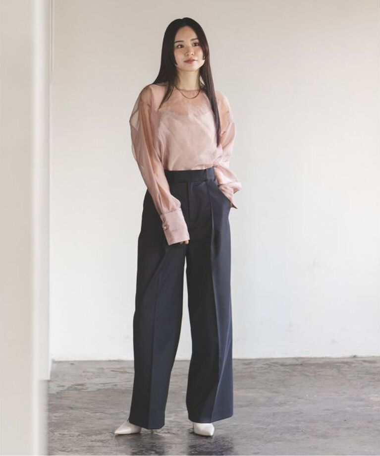 NOBLE「《追加》エステルツイルストレッチスラックスパンツ」|スラックス|