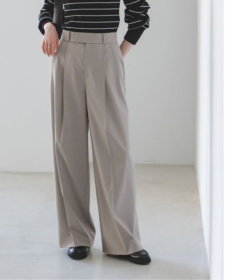 NOBLE「《追加》エステルツイルストレッチスラックスパンツ」|スラックス|グレーA