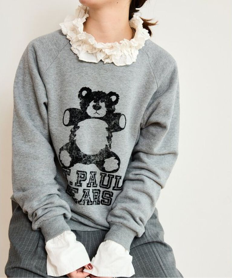 Spick and Span「【RIKA  ABE × Spick & Span】フロッキープリントスウェット」|スウェット・ジャージ|グレーA