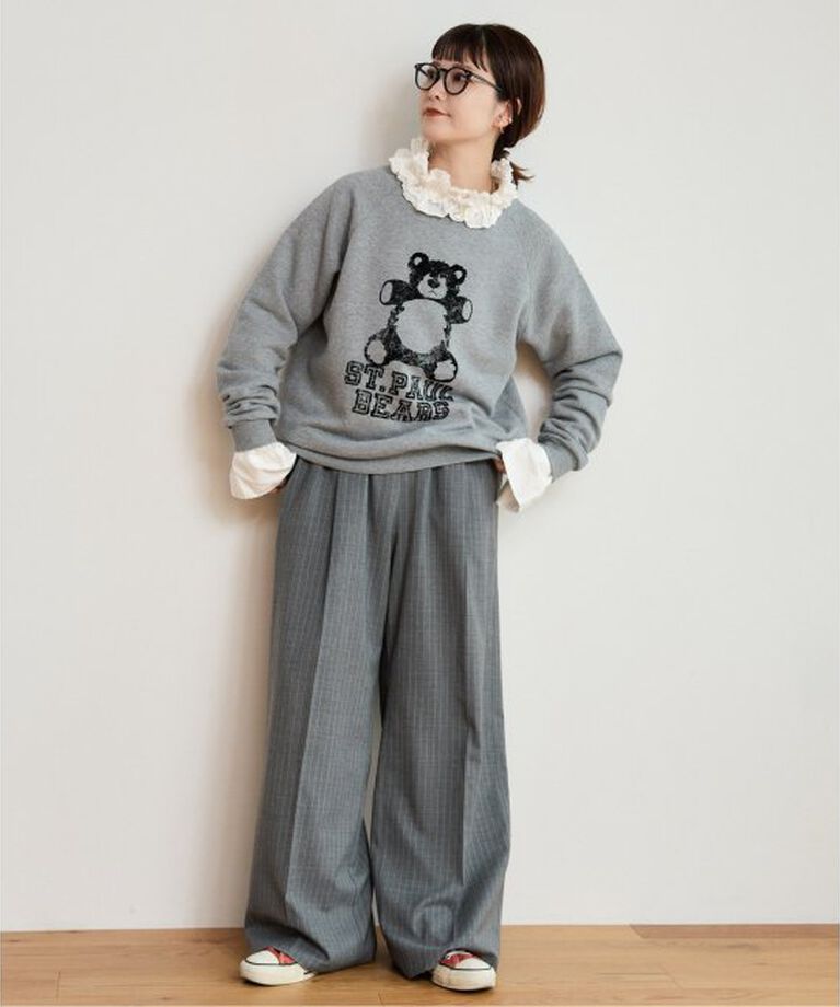 Spick and Span「【RIKA  ABE × Spick & Span】フロッキープリントスウェット」|スウェット・ジャージ|