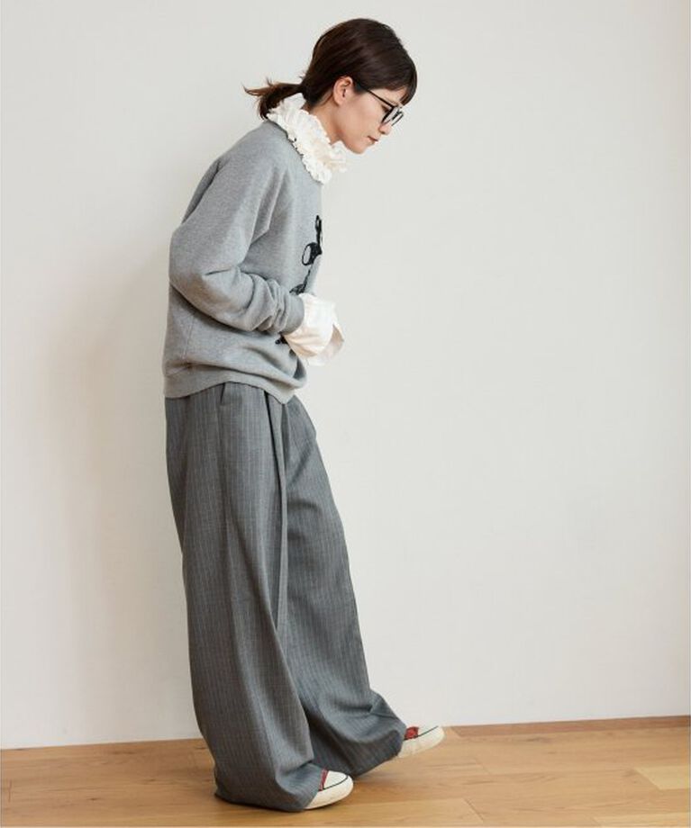 Spick and Span「【RIKA  ABE × Spick & Span】フロッキープリントスウェット」|スウェット・ジャージ|