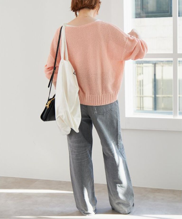 Spick and Span「ペーパーヤーンVネックカーディガン」|カーディガン|