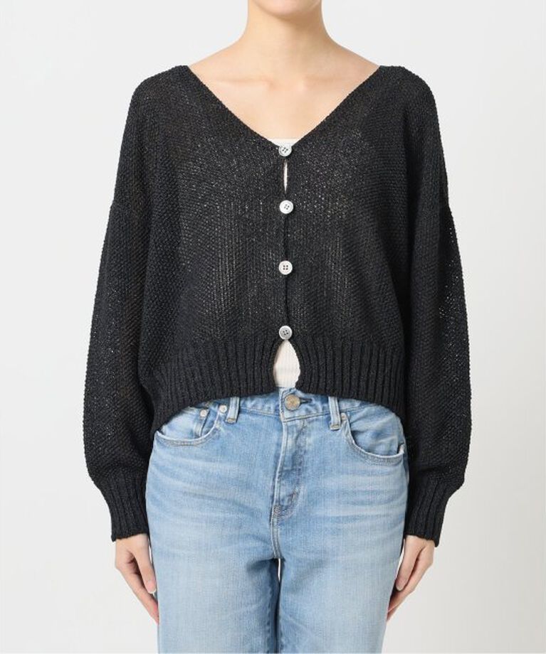 Spick and Span「ペーパーヤーンVネックカーディガン」|カーディガン|