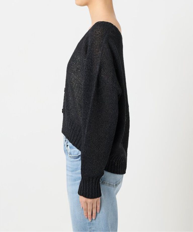 Spick and Span「ペーパーヤーンVネックカーディガン」|カーディガン|