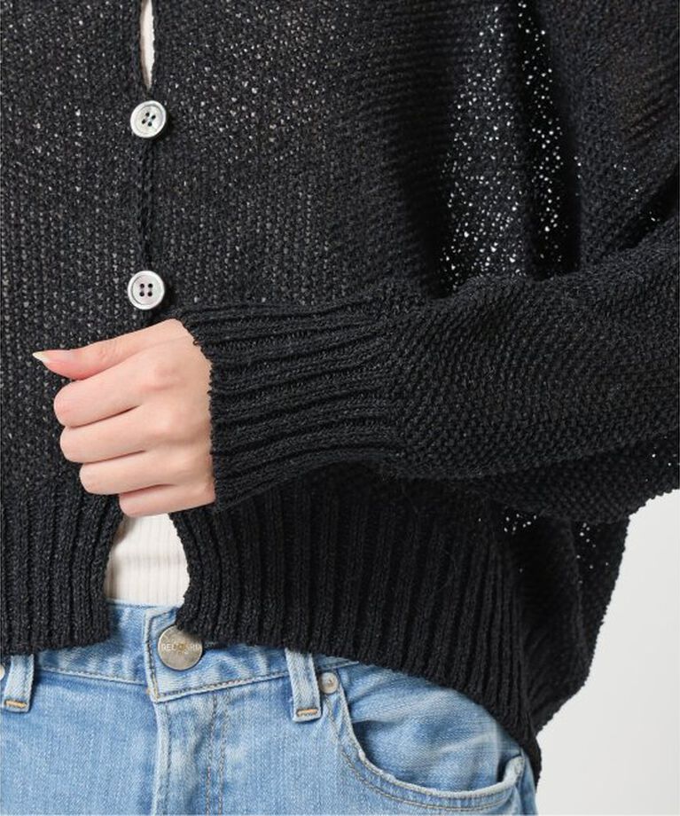 Spick and Span「ペーパーヤーンVネックカーディガン」|カーディガン|
