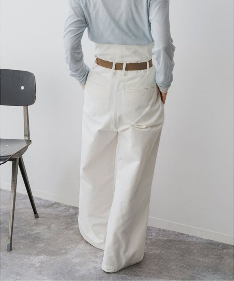Spick and Span「Higuchi*S2WAYハイウエストパンツ」|チノ|