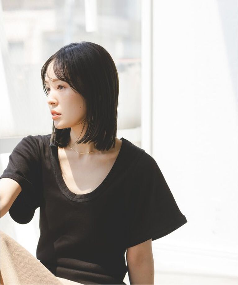 NOBLE「BY MALENE BIRGER/バイマレーネビルガー リブUネックTEE」|Tシャツ・カットソー|