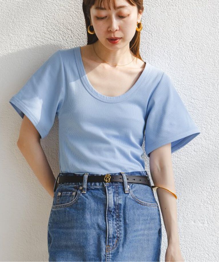 NOBLE「BY MALENE BIRGER/バイマレーネビルガー リブUネックTEE」|Tシャツ・カットソー|