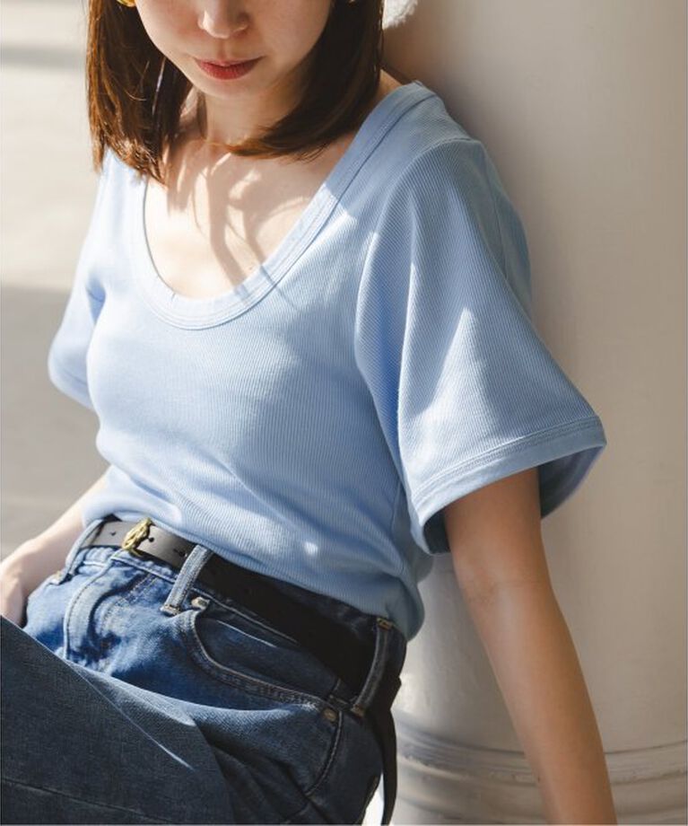 NOBLE「BY MALENE BIRGER/バイマレーネビルガー リブUネックTEE」|Tシャツ・カットソー|