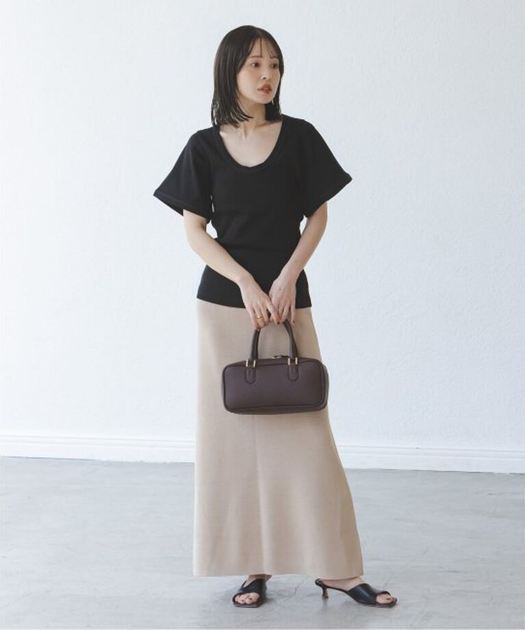 NOBLE「BY MALENE BIRGER/バイマレーネビルガー リブUネックTEE」|Tシャツ・カットソー|