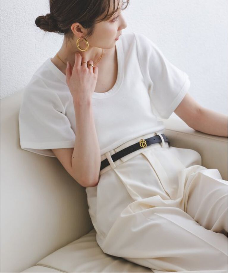 NOBLE「BY MALENE BIRGER/バイマレーネビルガー リブUネックTEE」|Tシャツ・カットソー|