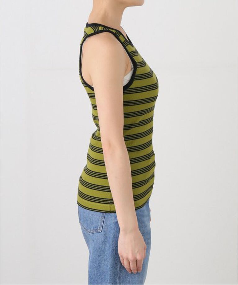 U by SPICK&SPAN「GANNI/ガニー Striped Soft Cotton Rib Tank Top」|タンクトップ|
